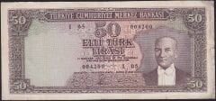 5.Emisyon 6.Tertip 50 Lira I05 004200 Çok Temiz