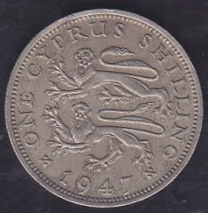 KIBRIS 1 ŞHİLLİNG 1947