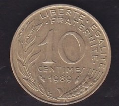 Fransa 10 Centim 1989