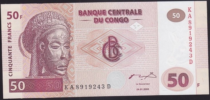 Kongo 50 Frank 2000 Çil Pick 91