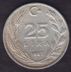 1987 Yılı 25 Lira