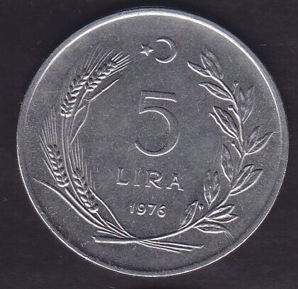 1976 Yılı 5 Lira