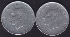 1976 Yılı 1 Lira (Ters Düz Takım)