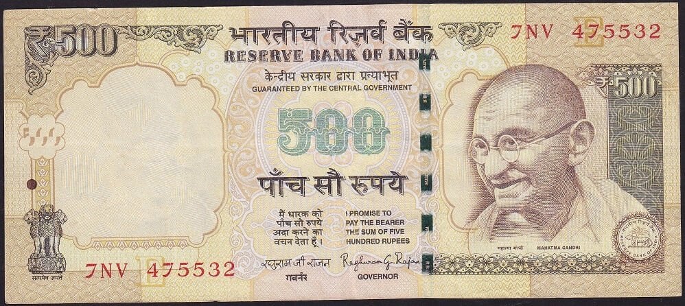 Hindistan 500 Rupees 2014 Çok Temiz+