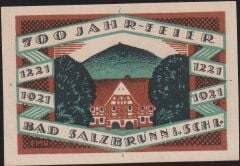 Almanya 50 Pfennig Notgeld 1921 Çil