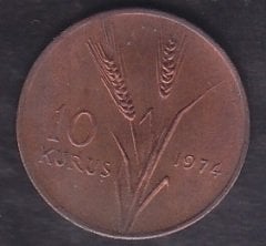 1974 YILI 10 KURUŞ FAO ÇÇT