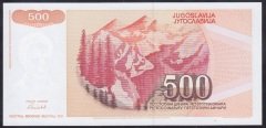 YUGOSLAVYA 500 DİNAR 1991 ÇİL