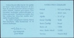 Hatıra Para Sertifikası - Cumhuriyet Ve Çocuk - 1998 Yılı
