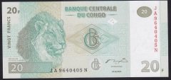 KONGO 20 FRANK 2003 ÇİL