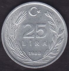1988 Yılı 25 Lira