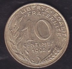 Fransa 10 Centim 1992
