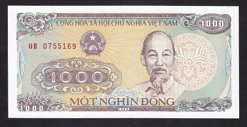 Vietnam 1000 Dong 1988 Çil Pick 106a