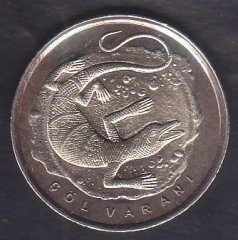 2015 TARİHLİ 1 LİRA ÇÖL VARANI HATIRA PARASI - KARARMA VAR