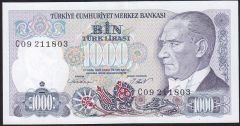 7.Emisyon 1.Tertip 1000 Lira C09 211803 Çil
