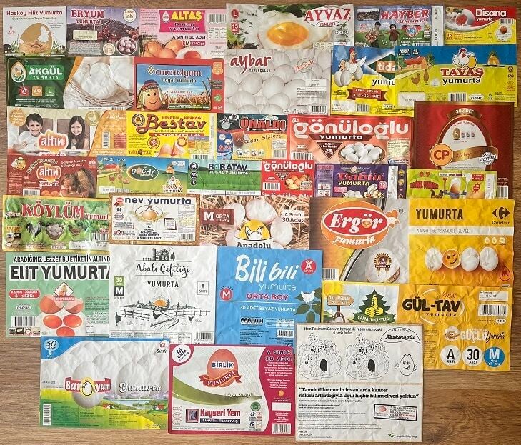 35 Farklı Yumurta Etiket Kağıdı