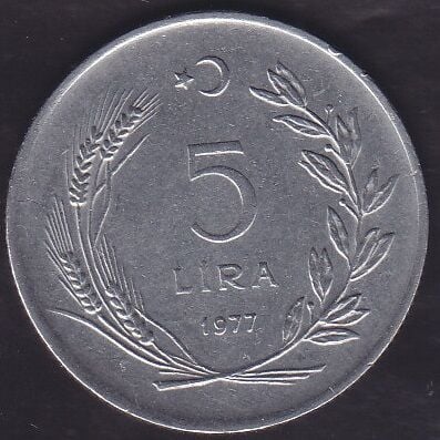1977 Yılı 5 Lira