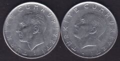 1978 Yılı 1 Lira (Ters Düz Takım)