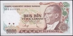7.Emisyon 4.Tertip 5000 Lira G04 800698 Çilaltı Çil
