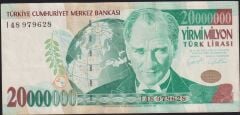 7.Emisyon 20 000 000 Lira I48 979628 Çok Temiz+