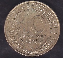 Fransa 10 Centim 1986