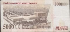 7.Emisyon 5 000 000 Lira J36 163342 Çok Temiz