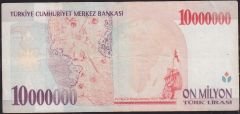 7.Emisyon 10 000 000 Lira B44 823787 Çok Temiz