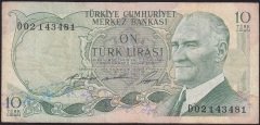 6.EMİSYON 1.TERTİP 10 LİRA D02 143481 ÇOK TEMİZ