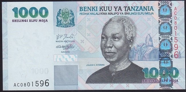 TANZANYA 1000 SHİLİNG 2003 ÇİL pick 36a eski kağıt para fiyatlaıı