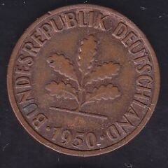 Almanya 2 Pfennig 1950 J