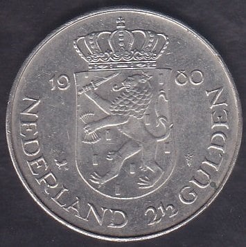Hollanda 2.5 Gulden 1980 Hatıra para