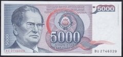 Yugoslavya 5000 Dinar 1985 ÇİL Pick 93a
