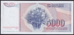 Yugoslavya 5000 Dinar 1985 ÇİL Pick 93a