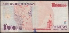 7.Emisyon 10 000 000 Lira B43 752053 Çok Temiz