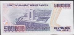 7.Emisyon 2.Tertip 500000 Lira D01 000331 Çil İlk Bin Parası