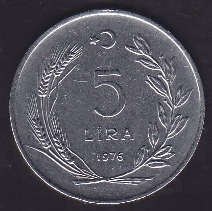 1976. Yılı 5 Lira Noktalı