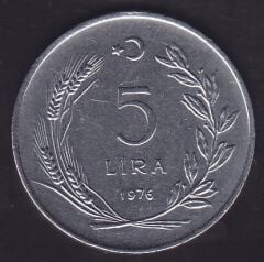 1976. Yılı 5 Lira Noktalı