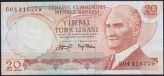 6.Emisyon 3.Tertip 20 Lira G04 416279 Çok Temiz+