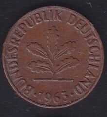 Almanya 2 Pfennig 1963 J