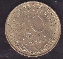 Fransa 10 Centim 1983