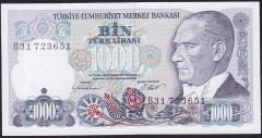 7.Emisyon 1.Tertip 1000 Lira B31 723651 Çil