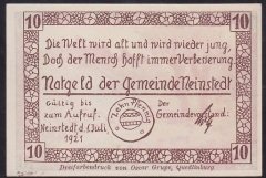 ALMANYA 10 PFENNİNG NOTGELD 1921 ÇİL