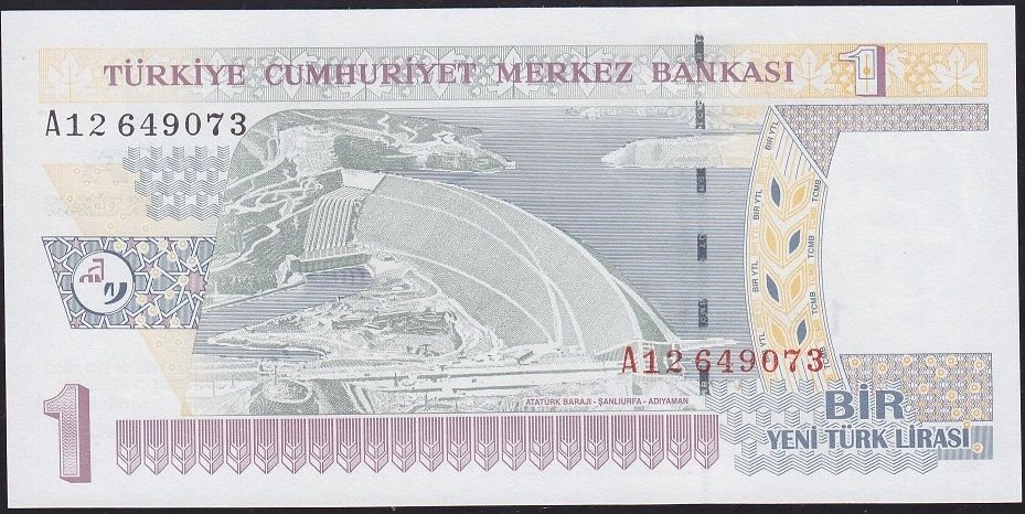 8.Emisyon 1 YTL A12 649073 Çil