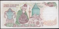 7.Emisyon 3.Tertip 5000 Lira F13 458648 Çok Temiz+