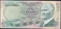6.Emisyon 2.Tertip 10 Lira K02 288857 Çok Çok Temiz+