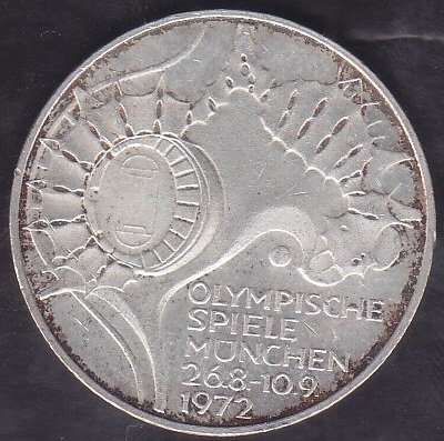 ALMANYA 10 MARK 1972 F ( GÜMÜŞ )