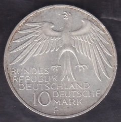 ALMANYA 10 MARK 1972 F ( GÜMÜŞ )