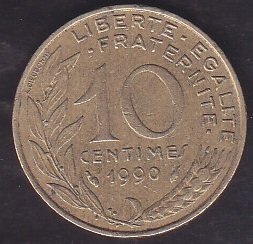 Fransa 10 Centim 1990