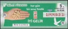 2014 19 Ocak Çeyrek Bilet - R Serisi