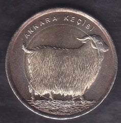 2015 TARİHLİ 1 LİRA ANKARA KEÇİSİ HATIRA PARASI - KARARMA VAR eski para alan yerler