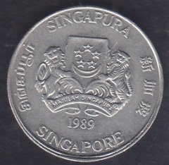 SİNGAPUR 20 CENT 1989
